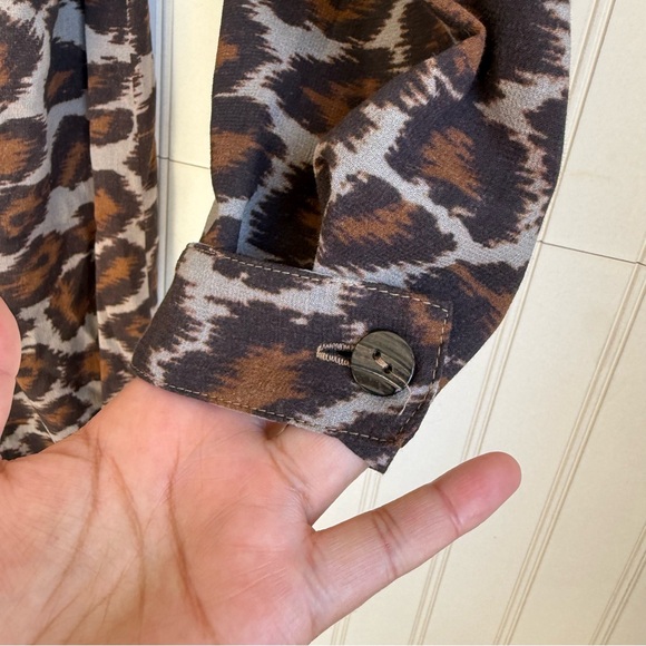 Nanushka Size XS Long Sleeve Ayse Deress in Crayon Ocelot - Picture 5 of 9